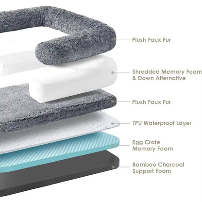 Foldable Human-Size Dog Bed – Orthopedic Memory Foam