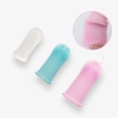 Soft Dog Toothbrushes Silica Gel Pet Finger Toothbrush Teeth Cleaning Bad Breath Care Nontoxic Silicone Tooth Brush Tool