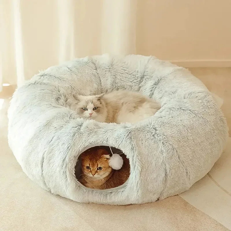 Plush Cat Tunnel Donut