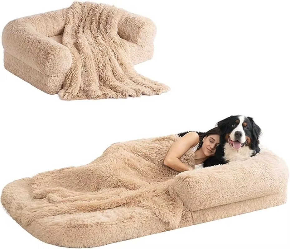 Foldable Human-Size Dog Bed – Orthopedic Memory Foam